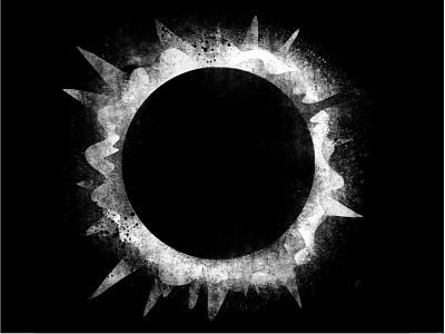 Eclipse 1 astronomy black white concept cosmos digital drawing illustration nerd photoshop science space stars
