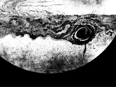 Jupiter - WIP astronomy black white concept cosmos digital drawing illustration nerd photoshop planet science space