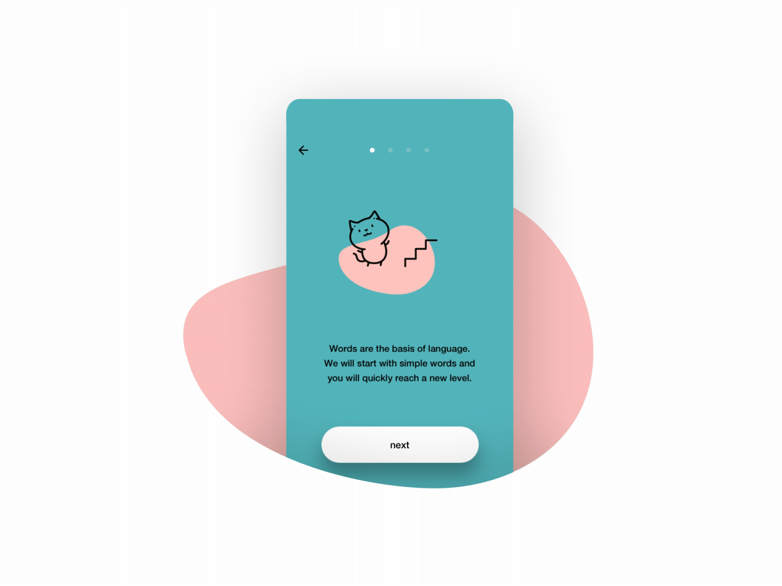 Words Booster: Onboarding Motion animation app clean illustration logo motion typography ui