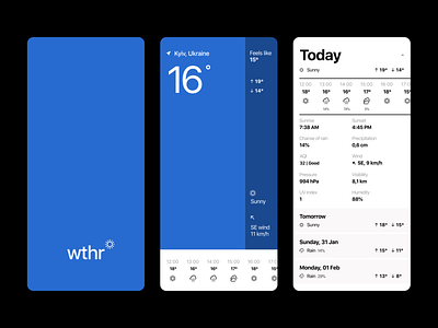 Weather app concept