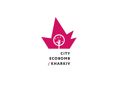 City EcoBomb Logo bomb eco ecology explosion logo tree