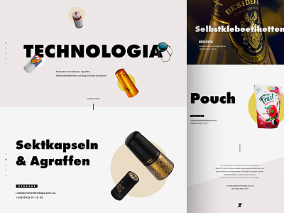 Technologia. Promo page. bold landing typography website