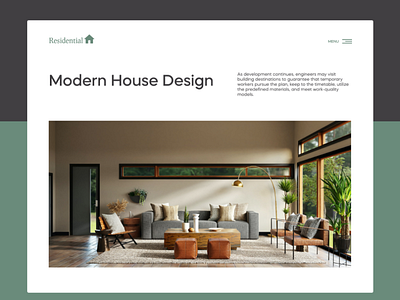 Modern House / Interior Design Website Design branding business website design elementor elementor pro interior design landing page minima minimal website minimalist modern house modern website ui ui design ux web web design web designer wordpress