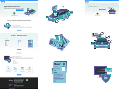 Illustrations for My driver record design digitalart graphic design illustration ui vector vectorart vectorillustration