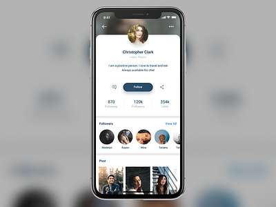 Daily UI Challenge DAY 6. USER PROFILE