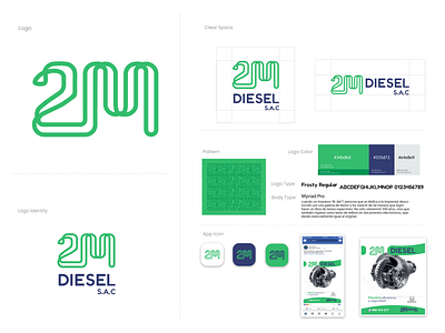 Logo 2m Diesel S.A.C. branding graphic design logo