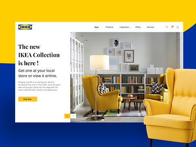 IKEA clean design design forniture ikea landing page uidesign uiux web webdesign yellow