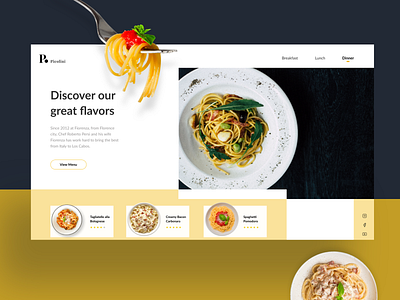 Picolini clean design design landing page pasta typography ui uidesign uiux ux web webdesign