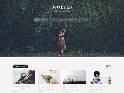 Wolves blog webdesign