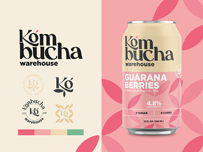 KOMBUCHA Warehouse label design