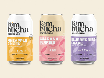 KOMBUCHA WAREHOUSE | Brand Identity packaging