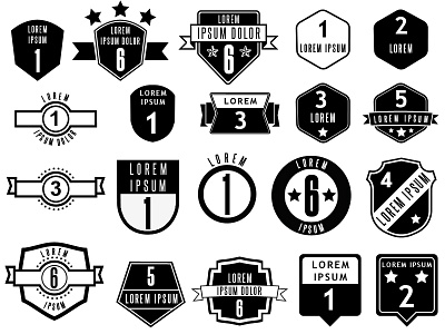 Ranks and badges mockup design icon logo military ranks signs