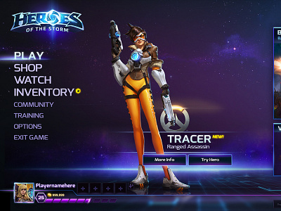 Heroes of the Storm Main Menu