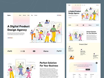 Digiex Web Design convrtx home page illustration landing page minimal modern product design typography ui uiux ux web web design web page website website design