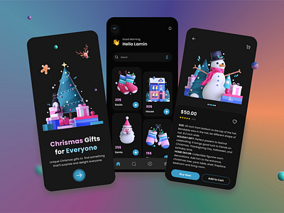 Christmas Gifts App Design