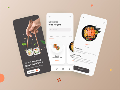 Food App Design app clean cook design food food design food order interface ios app minimal mobile mobile app modern recipe app restaurant app sushi sushi app ui uiux ux