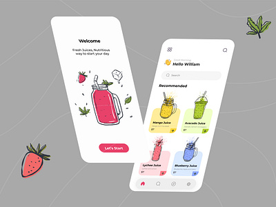 Juice Mobile App Design