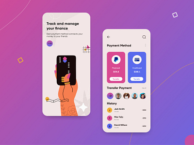 Finance App Design app app design bank banking clean debit card design finance fintech illustration interface minimal mobile app mobile app design mobile ui product transactions typography ui ux