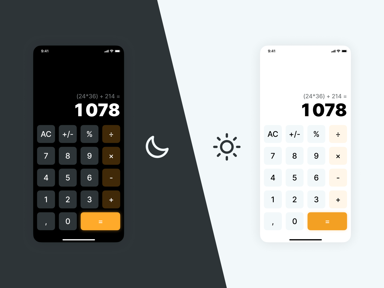 Calculator app UI | Daily UI #004 by Nick Antonov on Dribbble