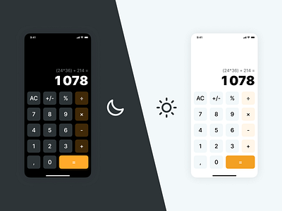 Calculator app UI | Daily UI #004