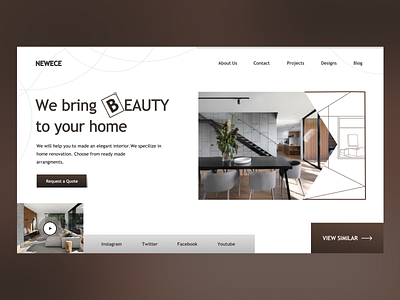 Interior design Web concept