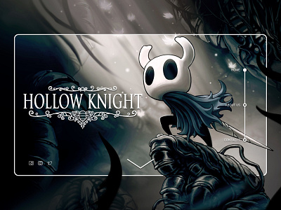 Hollow Knight design illustration ui web