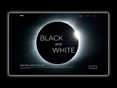 B&W design minimal ui web