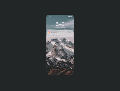 iOS- Instagram notification app design logo ui ux