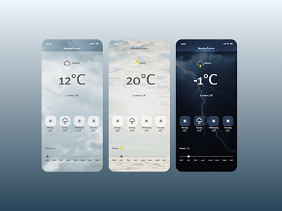 Weather App design illustration ui ux