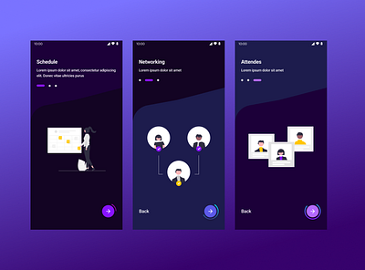 Onboarding type 2 design illustration ui