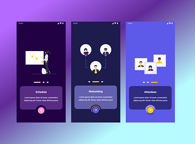 Onboarding type 3 app design illustration ui