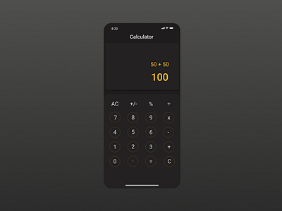 DailyUI 4- Calculator