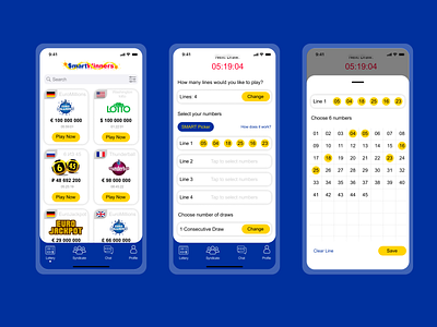 Lottery app app concept design illustration lottery mobile play ui ux