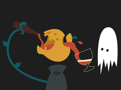 Beer Gif #5 - Pumpkin Beer animation autumn beer ghost gif halloween illustration jack o lantern loosekeys pumpkin pumpkin beer