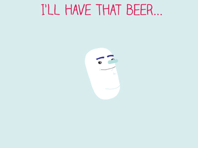 Beer Gif #22 - Goblet Fan animation beer fedora gif goblet illustration loosekeys neckbeard