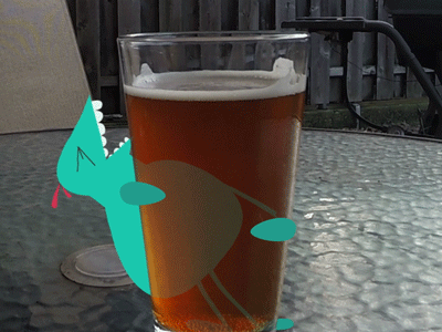 Beer Gif #32 - Patio Beers! animation beer dance excited gif happy illustration loosekeys patio porch spring