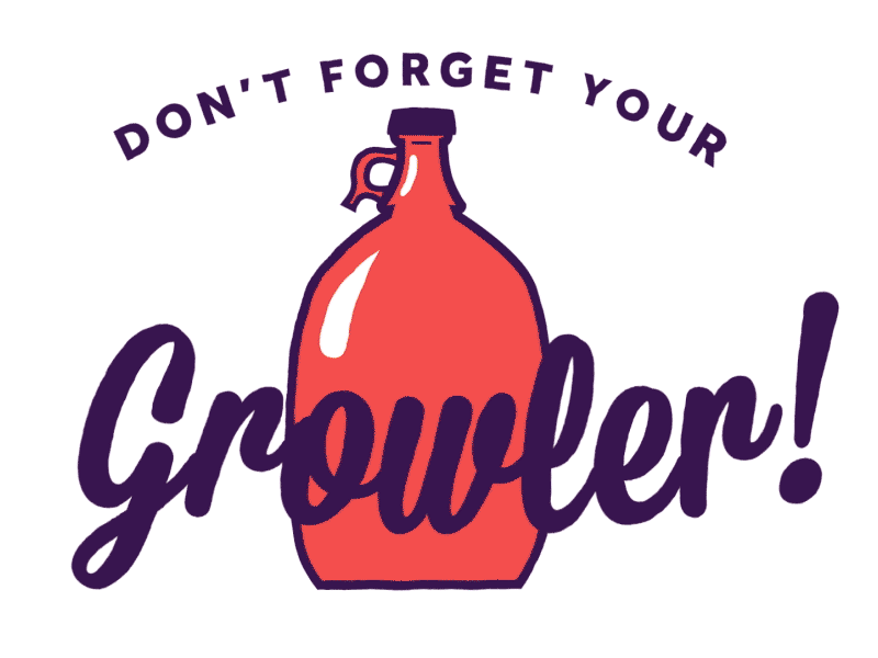Beer Gif #35 - Growlers! ale animation beer gif growler growlers illustration loosekeys psa reminder spin
