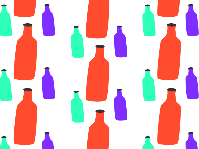 Beer Gif #45 - Bottles & Bottles! animation beer beer bottles bottle colorful fall gif illustration loosekeys pattern spin