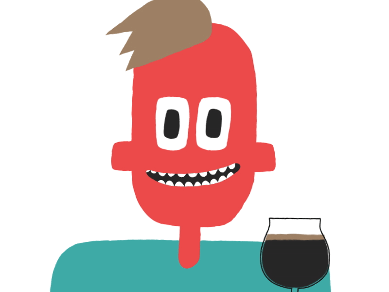 Beer Gif #51 - Stout Storm ale animation beer flood gif guy illustration loosekeys minimalist rain stout