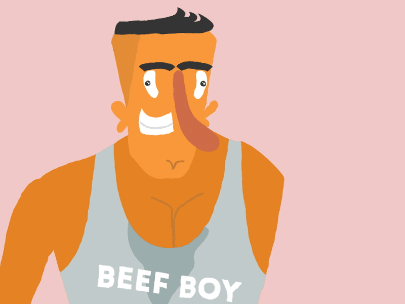 States Gif 07 - New Jersey! animation beef boy beefy gif illustration jersey shore loosekeys muscles new jersey states weightlifter workout