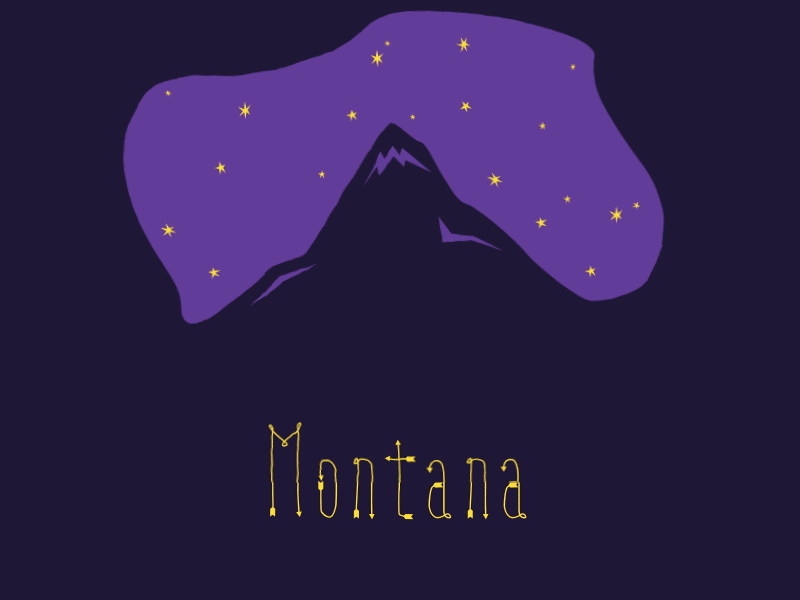 States GIF 08 - Montana! animation bear gif grizzly hangry huckleberry hungry illustration love montana mountain yum