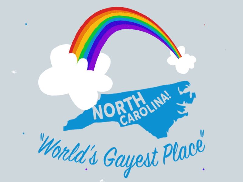States GIF 26 - North Carolina! gay gay rights lgbt north carolina rainbow sparkles states usa