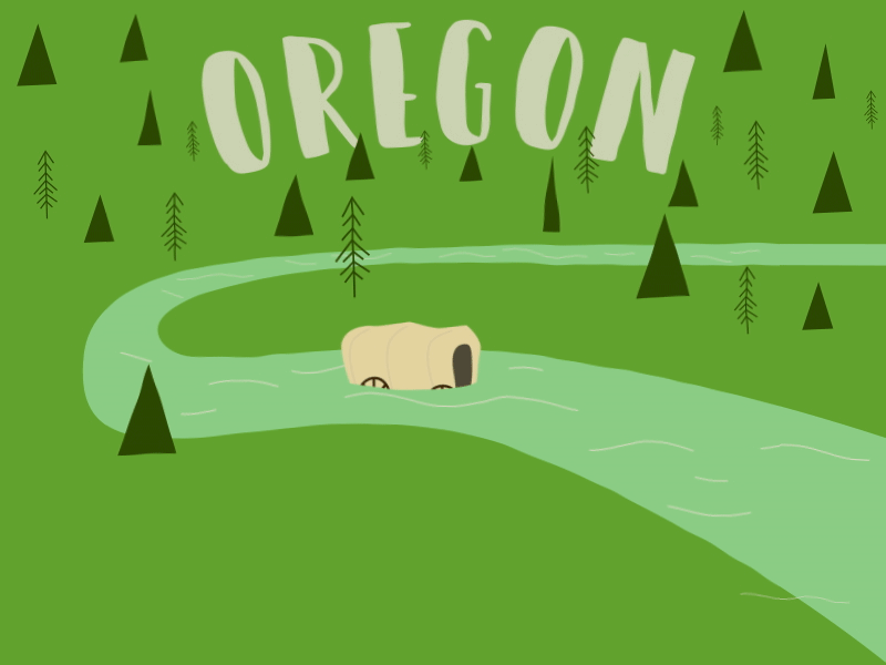 States GIF 47 - Oregon! 90s died dysentery oregon oregon trail river states tree wagon