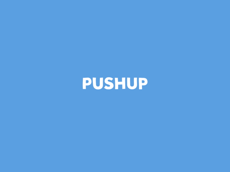 Word GIF #49 - Pushup! buff butt characterm guy exercise gains happy pushup swole