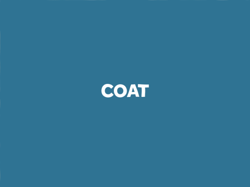 Word GIF #56 - Coat! by Ethan Barnowsky for LooseKeys on Dribbble