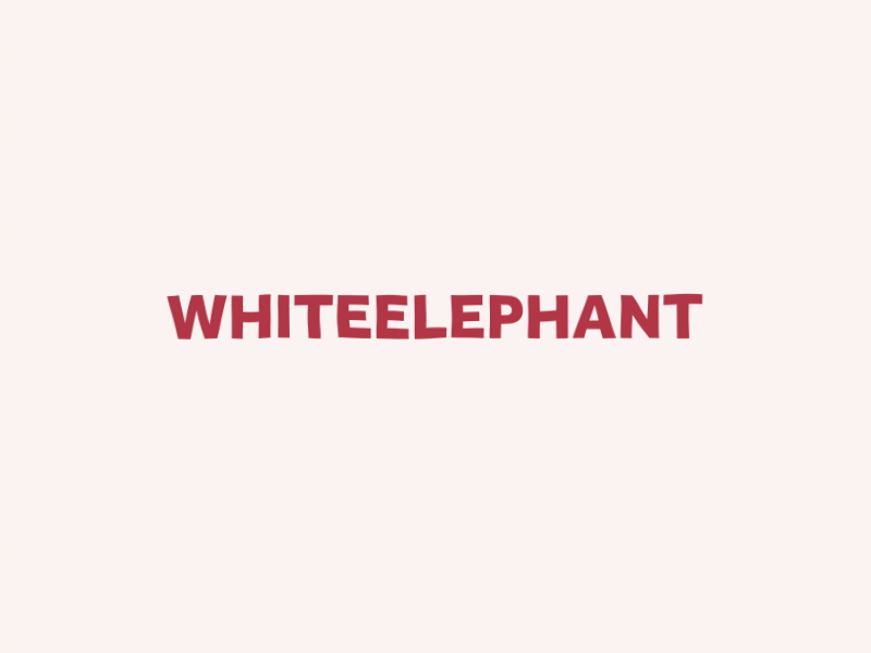 Word GIF #61 - Whiteelephant!