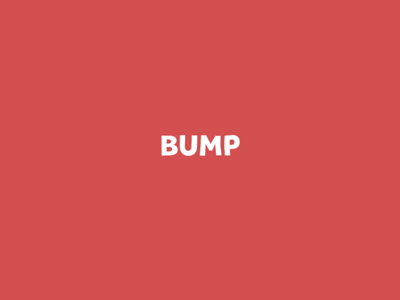 Word GIF #71 - Bump! bass bump character drum face gif hit illustration kick ouch