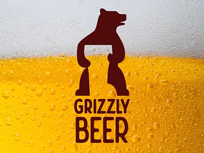 Grizzly Beer branding logo minimal