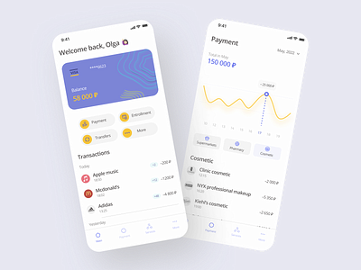 Finance app design concept