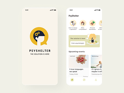 Concept app of psychological center app design interface ios medicine minimal mobile psyholo ui ux